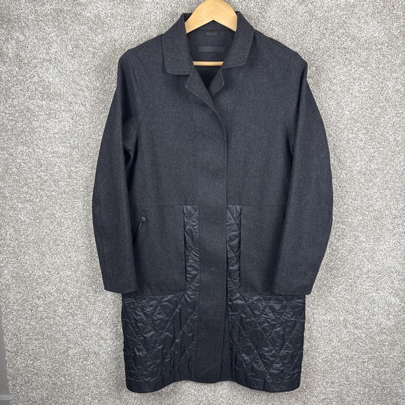 Lululemon Roam Far Wool Coat Heathered Gray Women's Size 10 - Picture 1 of 8